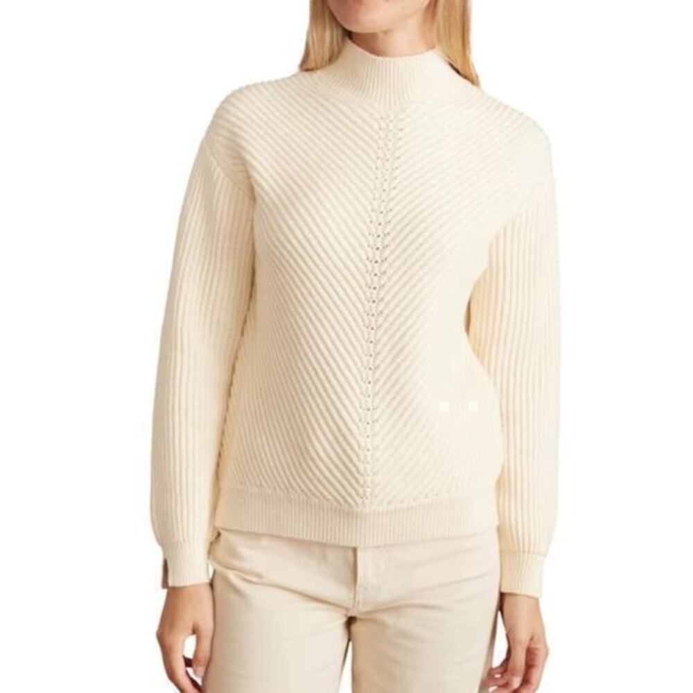 Marine Layer Skylar Turtleneck Sweater In Ivory size Small NWT